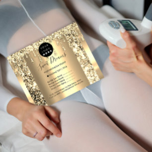Flyer Logo Beauty Makeup Nails Price List Gold Glitter