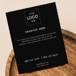 Flyer Logotipo branco mínimo preto<br><div class="desc">Simples passageiro de negócios.</div>