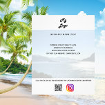 Flyer Logótipo comercial qr código instagram texto perso<br><div class="desc">Fundo branco,  texto preto. Personalize e adicione o logotipo,  o nome,  o endereço,  o texto,  o seu próprio código QR à sua conta instagram. Adicione sua própria foto de fundo. Uma camada branca de fotos.</div>