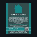 Flyer Logotipo da Casa, Serviço de Varrimento da Chaminé<br><div class="desc">Logotipo residencial,  Chimney Sweeping Service Advertising Flyer pela Loja de Cartão de visita.</div>