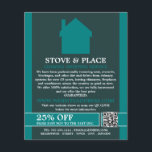 Flyer Logotipo da Casa, Serviço de Varrimento da Chaminé<br><div class="desc">Logotipo residencial,  Chimney Sweeping Service Advertising Flyer pela Loja de Cartão de visita.</div>