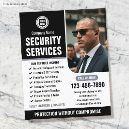 Flyer Logotipo da Empresa de Serviços de Segurança de Gu