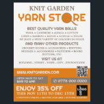 Flyer Logotipo da Loja Orange Yarn, Knitore, Loja Yarn<br><div class="desc">Logotipo da Loja de Yarn Laranja,  Knitting Store,  Folheto de Anúncios da Loja de Yarn na Loja de Cartão de visita.</div>