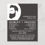 Flyer Logotipo de barba, anúncio de barbeiros masculinos<br><div class="desc">Logotipo de barba,  panfletos publicitários de barbearia masculina na loja de Cartão de visita.</div>