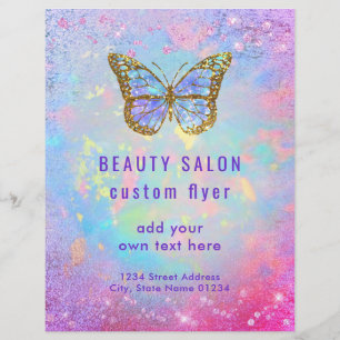 Flyer logotipo de borboleta design