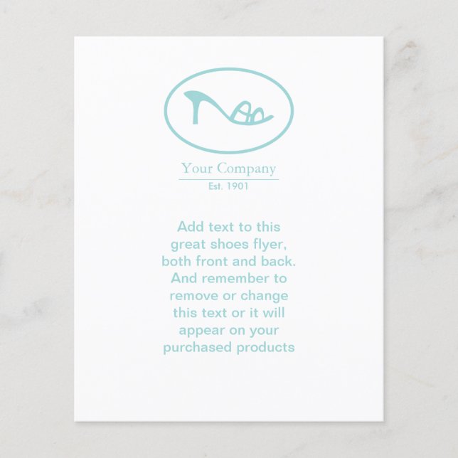 Flyer Logotipo de calçados e acessórios (Frente)