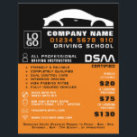 Flyer Logotipo de carro preto e branco, escola de conduç<br><div class="desc">Logotipo de carro preto-e-branco,  escola de condução,  guia de publicidade de instrutor da loja de Cartão de visita.</div>
