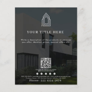 Flyer Logotipo de empresa moderno QR Código social Foto