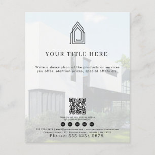 Flyer Logotipo de empresa moderno QR Código social Foto