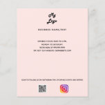 Flyer Logotipo de empresa qr código instagram blush rosa<br><div class="desc">Um fundo rosa de cor azul. Personalize e adicione o logotipo,  o nome,  o endereço,  o texto,  o seu próprio código QR à sua conta instagram. 

Você pode alterar a cor de fundo para corresponder à sua marca.</div>