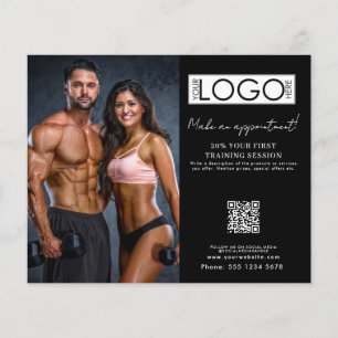 Flyer Logotipo de Negócios de Treinador Pessoal de Encon