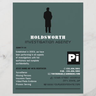 Flyer Logotipo de Olho Privado, Detetive Investigador Pr