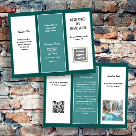 Flyer Logotipo de Teal Sólido Empresarial de Seis Painéi