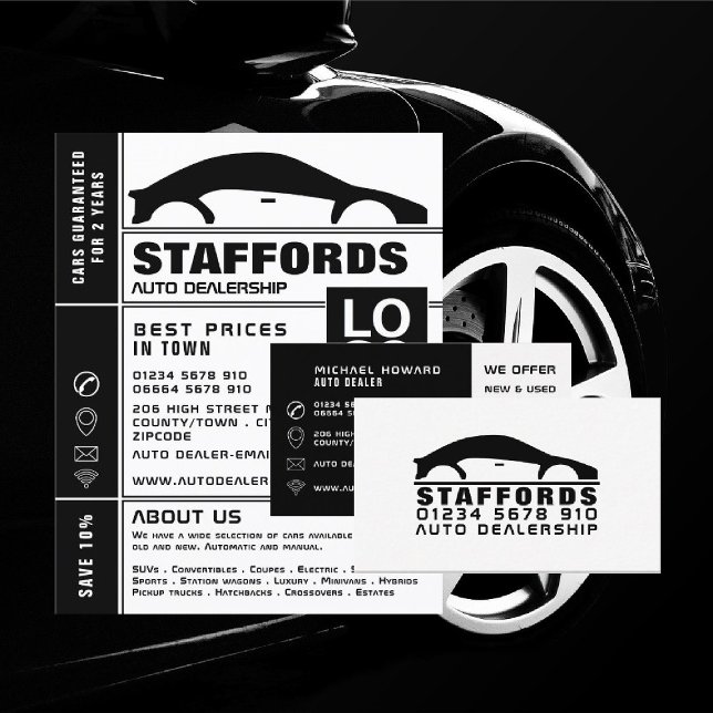 Flyer Logotipo do carro, anúncio de alerta automático (Criador carregado)