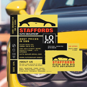 Flyer Logotipo do carro, anúncio de alerta automático