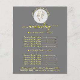 Flyer Logotipo do Salão de Beleza Reabrindo Código QR Li