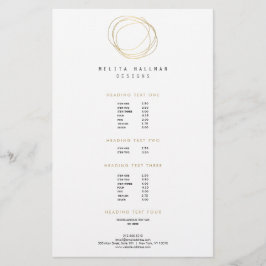 Flyer Logotipo Dourado do Designer Mínimo e Moderno