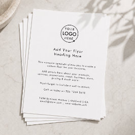 Flyer Logotipo Empresarial | Branco Simples Minimalista