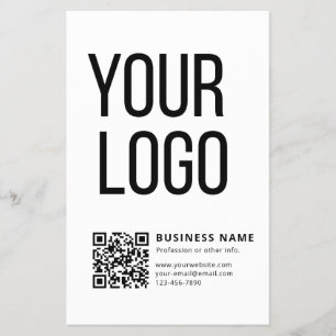Flyer Logotipo Empresarial & Código QR Editável