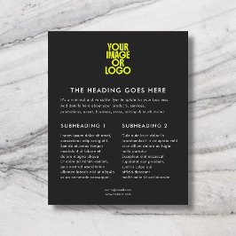 Flyer Logotipo Empresarial Minimal Moderno Código QR Pre
