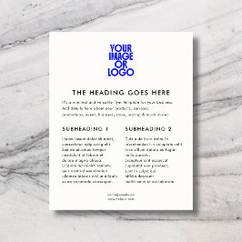 Flyer Logotipo Empresarial Moderno Minimalista Código QR
