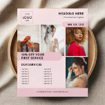 Flyer Logotipo fotográfico Marketing para empresas cor-d<br><div class="desc">Descubra o nosso passador de negócios atento! Com espaço para quatro fotos cativantes, você pode mostrar seus produtos ou serviços de estilo. Destaque suas ofertas especiais com texto ousado para garantir que elas se destacem e não se esqueça de incluir uma lista abrangente de seus serviços. Prepare-se para impressionar seus...</div>