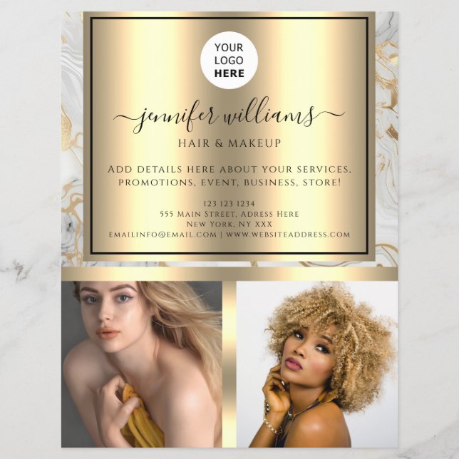 Flyer Logotipo Fotográfico QR Promocional de código Dour (Frente)