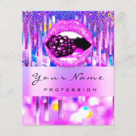 Flyer Logotipo Makeup Holograph Driblando LOGOTIPO Berry