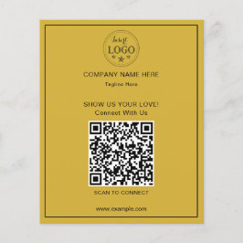 Flyer Logotipo Minimalista e Código QR Marketing Empresa