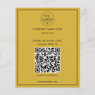 Flyer Logotipo Minimalista e Código QR Marketing Empresa