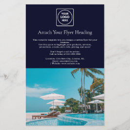 Flyer Logotipo Moderno Azul Marinho | Branding Empresari