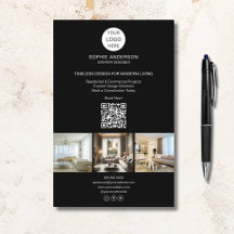 Logotipo Moderno Foto QR Preto Profissional Empres