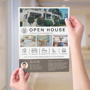Flyer Logotipo Personalizado Agente Imobiliário Corretor