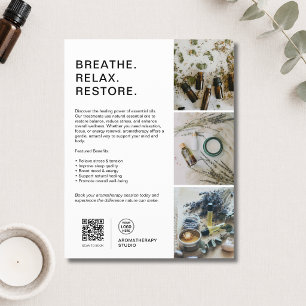 Flyer Logotipo Personalizado Aromaterapia Spa Negócios B