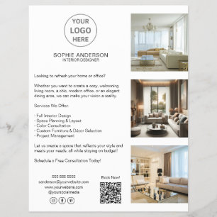 Flyer Logotipo Personalizado Moderno - Empresa Branca Pr