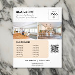 Flyer Logotipo QR Código Fotografia Marketing para empre<br><div class="desc">Elevem o seu negócio com o nosso design de folheto personalizado! Nosso folheto mostra seu logotipo e duas fotos cativantes, chamando a atenção para sua marca. A seguir, destacamos os serviços que você oferece, juntamente com um conveniente código QR para fácil acesso ao seu site ou às mídias sociais. Não...</div>