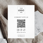 Flyer Logotipo QR Mídia social Empresa<br><div class="desc">Conecte-se com o logotipo dos recursos do folheto,  código qr e ícone de mídia social.</div>