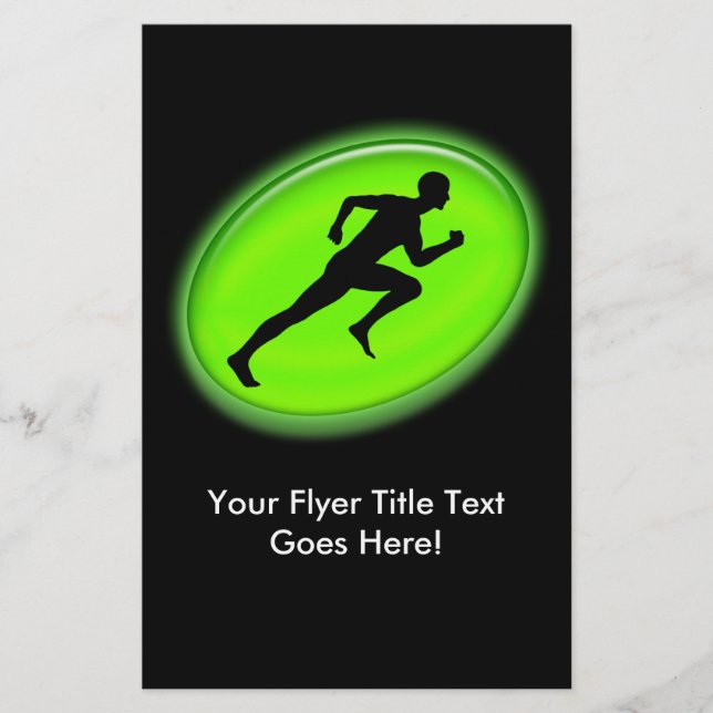 Flyer Logotipo verde de Malhação brilhante (Frente)