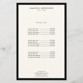 Flyer Loja de Luxo Minimalista Preto/Marfim