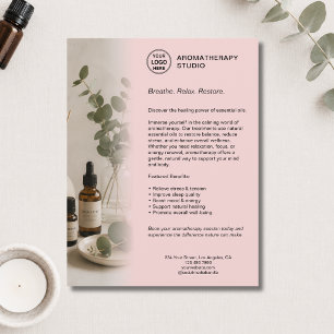 Flyer Loja de Spa de Aromaterapia Logotipo Personalizado