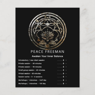 Flyer Lotus Quietude Design Mandala Prata