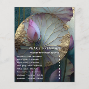 Flyer Lotus Reverie Design de Flor de Lótus