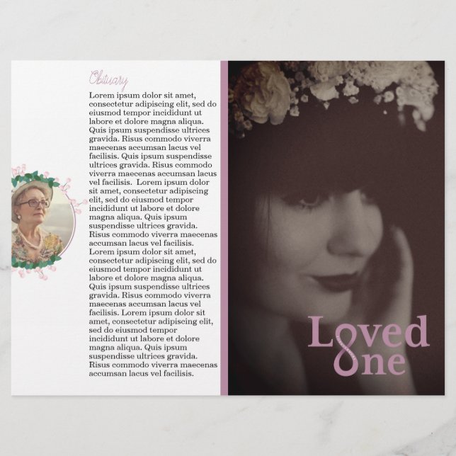 Flyer Loved One Memorial Service Program (Frente)