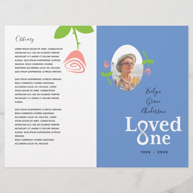 Flyer Lovone Salmon Rosa Memorial Service Program (Frente)