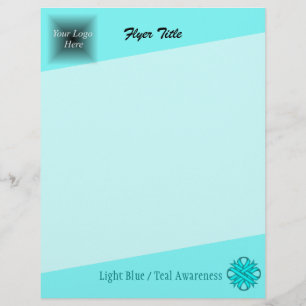 Flyer Lt Blue / Teal Clover Ribbon by Kenneth Yoncich