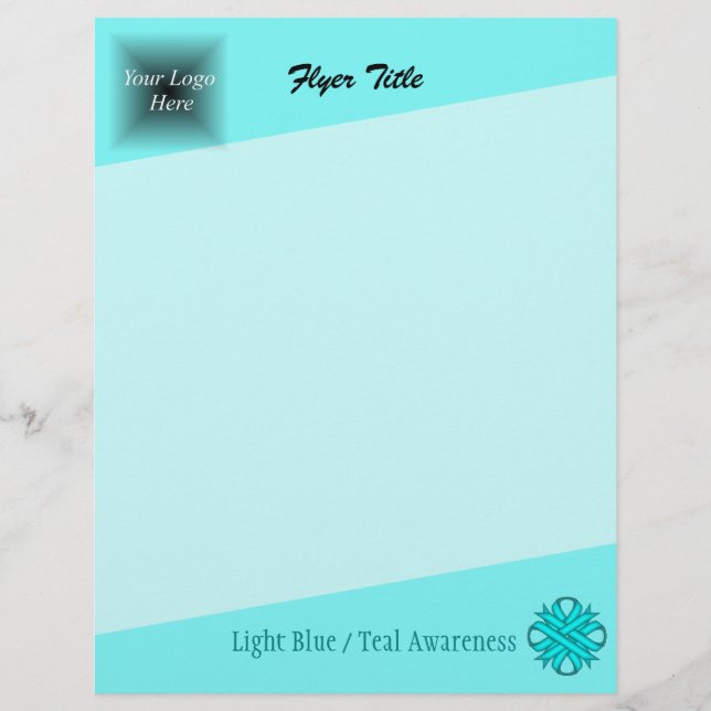 Flyer Lt Blue / Teal Clover Ribbon by Kenneth Yoncich (Frente)