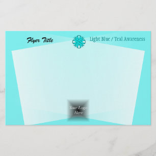 Flyer Lt Blue / Teal Clover Ribbon por Kenneth Yoncich