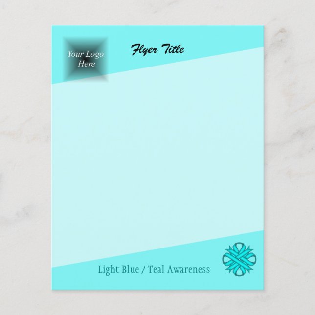 Flyer Lt Blue / Teal Clover Ribbon por Kenneth Yoncich (Frente)