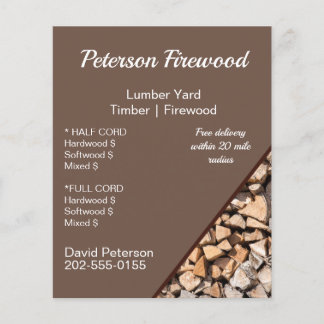 Flyer Lumber Timber Yard Firewood Business