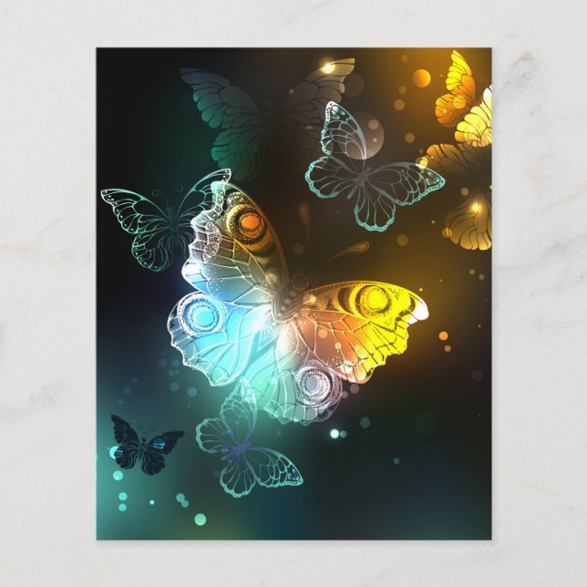 Flyer Luminous Butterfly and Night butterflies (Frente)